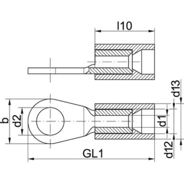 Okaste Cu kablovske papučice, izolovane, prolazne od 10 do 150mm² - Image 4